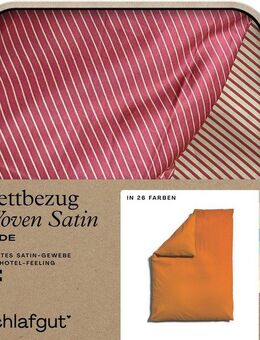 Schlafgut Bettbezug Woven Satin Fade mit feinen Streifen, (1 St), mit Farbverlauf, Mix & Match: passender Kissenbezug erhältlich