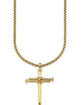 Bruno Banani Kette mit Anhänger Schmuck Geschenk Halskette Kreuz, Venezianerkette