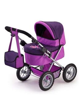 Bayer Puppenwagen Trendy, Fee, lila, inkl. Wickeltasche