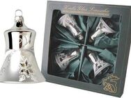 Krebs Glas Lauscha Christbaumschmuck Glocken, Weihnachtsdeko, Christbaumschmuck (4-tlg), mundgeblasen