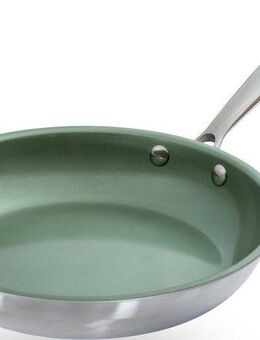 JUST VEGAN Bratpfanne CeraVegan, Edelstahl 18/8 (1-tlg), Pflanzliche Keramikbeschichtung, Induktion