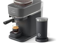 PHILIPS baristina Espressomaschine BAR303/60 mit Mahlwerk für ganze Bohnen, Milchaufschäumer inkl., 16 bar Pumpendruck, Schwarzgrau