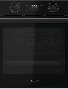 BAUKNECHT Einbaubackofen BBA2S85PU1K, mit 1-fach-Teleskopauszug, Pyrolyse-Selbstreinigung