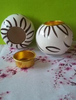 Teelichthalter Zebra Kugel 2St. Afrika Porzellan - Frankfurt (Main) Zeilsheim