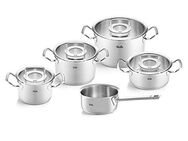 Fissler Topf-Set Original-Profi Collection®, Edelstahl 18/10 (Set, 5-tlg., Kochtopf 16/20/24 + Bratentopf 20cm + Stielkasserolle 16cm oD), Made in Germany