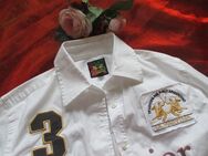 NEU * Business * Freizeit * Aufnäher * Patches * Stickerei * Langarm * Hemd- Bluse "LA MARTINA" Gr. 36- 38/ S * weiß * bunt * - Riedlingen