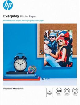 HP Fotopapier Everyday glänzend - A4 (210 x 297 mm) - 100 Blatt