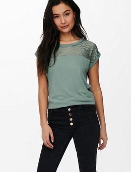 ONLY Spitzenshirt ONLNICOLE LIFE S/S MIX TOP JRS NOOS