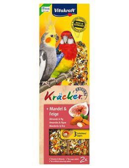 Vitakraft Kräcker Großsittich - 2 x 2 Sticks Mandel & Feige