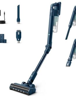 Philips Akku-Hand-und Stielstaubsauger XC5242/10 5000 Series „Teppichwunder“ mit Flexrohr, 50,4 W, beutellos, mit bis zu 60 Minuten Laufzeit und TriActive Multi-LED-Düse