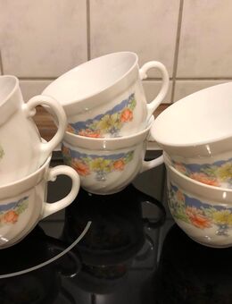 6 schöne Tassen mit Blumenmuster neuwertig - Bobingen