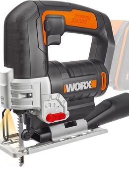 Worx Akku-Stichsäge WX543.9, mit Absaug-Adapter, 45° Gehrungsschnitte, ohne Akku & Ladegerät