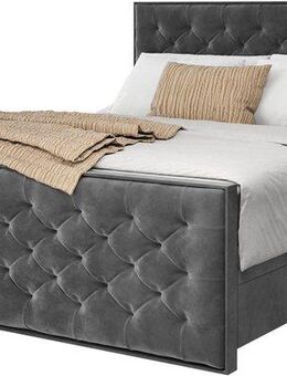 FORTE Boxspringbett Lanciano Max inkl. zwei Bettkästen und Kaltschaum Topper, und einer 7-Zonen-Tonnentaschenfederkernmatratze H2/H3