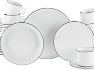 CreaTable Kombiservice Chef Collection Black Line, Kombi-Service 30-tlg (30-tlg), 6 Personen, Porzellan, Daily Use, Zeitlos
