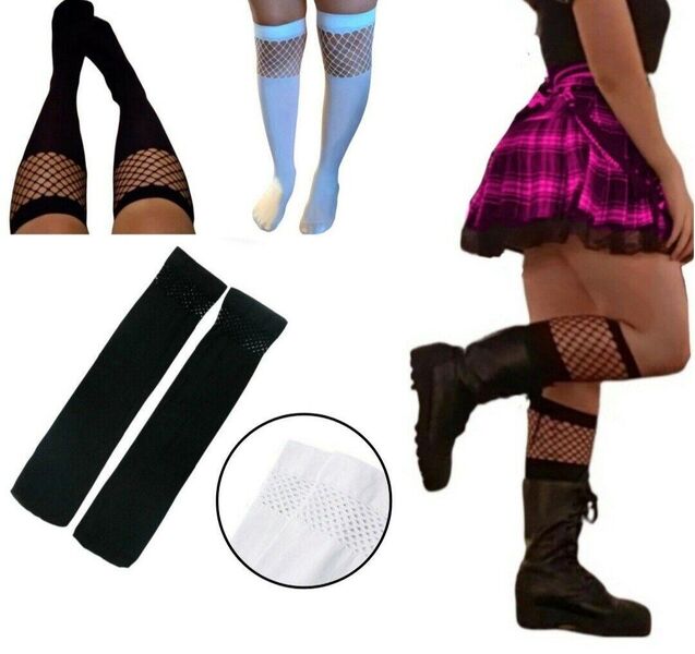 Damen Netzstrümpfe Kniestrümpfe Lange Strümpfe Socken Dehnbar Schwarz Weiß 9,90€* - Villingen-Schwenningen