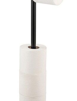 WENKO Toilettenpapierhalter Modell 2-in-1 Serro, zum Stellen für 4 Toilettenpapierrollen, Bambusplatte