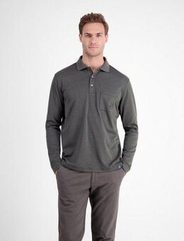 LERROS Langarm-Poloshirt mit Logo-Stickerei