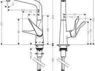 hansgrohe Küchenarmatur Metris Select M72 320 1 Strahlart, chrom