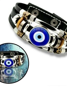 Schwarzes Armband mit Nazar Boncuk Blaue Runde Auge Hand Arm Schmuck Armreif  12,90 €* - Villingen-Schwenningen