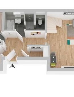 Fürth: Schöne 2 Zimmer-ETW mit Galerie, Balkon und 2 vollwertigen PKW-Stellplätzen - Fürth