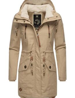 Ragwear Wintermantel Elsie stylischer Winterparka mit Kapuze und Teddyfleece