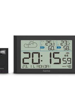 Hama Wetterstation "Sylt" mit Außensensor, Funk, Wecker Wetterstation (Innen-/Außentemperatur, Hygrometer)