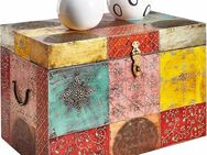 Home affaire Truhe Vivek, handbemalt, mit Metallverschluss