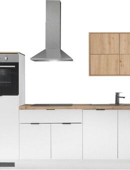 KOCHSTATION Küchenzeile KS-Georgia, mit 38mm starker Arbeitsplatte, Breite 250 cm, wahlweise mit E-Geräten und Kühlschrank