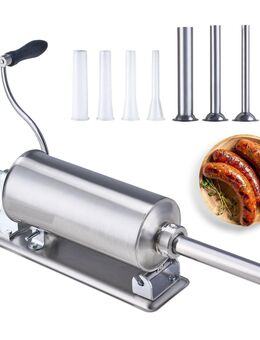Manueller Wurstfüller – 2,5L Horizontale Wurstmaschine aus Edelstahl Set3452 - Wuppertal