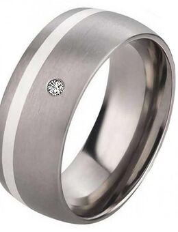 Damenring Titanring DT058 mit Silber und gratis Gravur - Aholming
