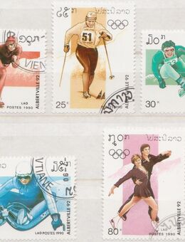 Olympia-Briefmarken 1992 Albertville von Postes Lao (2) [368] - Hamburg