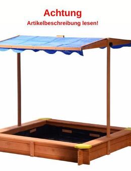 Dobar Quadratischer Sandkasten blau mit verstellbarem Dach #DH152 - Birkenfeld (Baden-Württemberg)