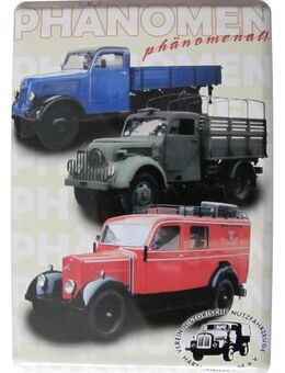 Phänomen - Verein historischer Nutzfahrzeuge Hartmannsdorf - Blechpostkarte mit Umschlag - Doberschütz