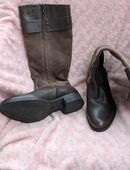 GEOX Echtleder/Wildleder-Stiefel – Gr. 37,5 – Braun Vintage in 64293