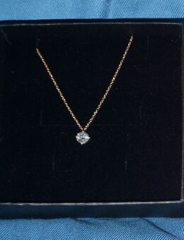 1 Collier mit Lab Grown Diamant ca. 0,5 ct, Rundankerkette in Gelbgold 585/-, - Essen