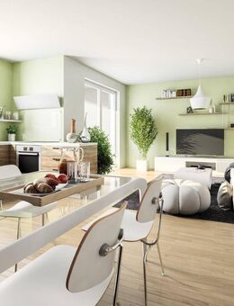 "Friedrichspark": Sonniger Südwest-Balkon, große bodentiefe Fenster, 2 Bäder, 1.-2.OG, KfW 55! - Villingen-Schwenningen