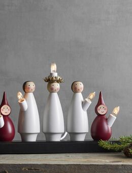 Star Trading Fensterleuchter "Luciakör" 5-flammig, Material: Holz - Kaiserslautern