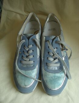 Ara Luftpolster Leder Halb Schuhe Sneakers 42, (8,5) Blau, Schnürer Reißverschluss, Paypal Versand - Aachen