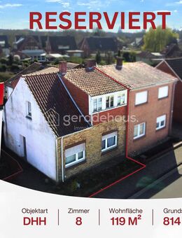 Sanierungsbedürftige Doppelhaushälfte mit großem Potenzial in begehrter Lage von Lingen/Laxten - Lingen (Ems)