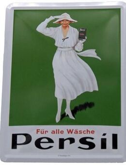 Schöne Blechpostkarte mit Persil-Frau - Berlin