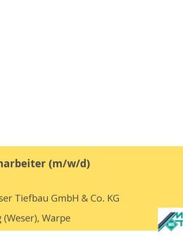 Tiefbaufacharbeiter (m/w/d) - Warpe