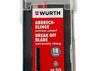 Würth 50x Abbrechklinge schwarz 18mm extrem scharf Schiebespender Cuttermesser - Ingolstadt