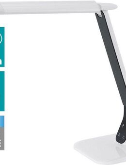 EGLO Tischleuchte SELLANO Tischlampe, Kunststoff und Stahl, IP20, Schreibtischlampe, Dimmfunktion, Ein-/Ausschalter, mehrere Helligkeitsstufen, LED fest integriert, Extra-Warmweiß, Kaltweiß, Neutralweiß, Tageslichtweiß, Warmweiß, Tischleuchte, L36 x...