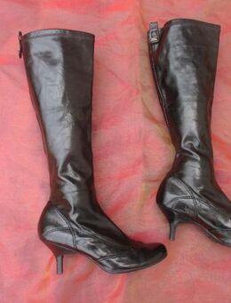 NEU * Edel * Kunst * Leder Imitat * Vegan * Stilettos * High Heels * Langschaft * Schlupf * Stiefel * Boots "ESPRIT" Original * Gr. 38/ 5 * schwarz * Gothic * - Riedlingen