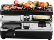 Tefal Raclette Plug & Share, für 2 Personen, 400 Watt, Antihaftbeschichtung, 2 Raclettepfännchen, 400 W, 2 Pfännchen, Grillplatte, abnehmbare Kabel, RE2308