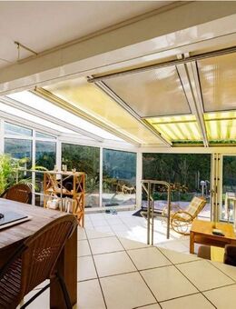 Gepflegte 3-Zimmer-Wg. mit Wintergarten, Terrasse und Teich - Hallenflächenanmietung ebenso möglich! - Offenburg