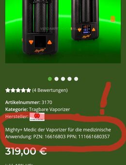 Storz und Bickel Mighty Verdampfer für Kräuter (Medizinisch) - Castrop-Rauxel