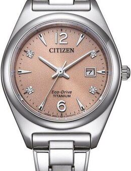 Citizen Solaruhr EW2601-81Z, Armbanduhr, Damenuhr, Titan, Datum, Saphirglas