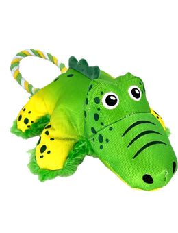 KONG Cozie Tuggz Hundespielzeug Alligator - Gr. M/L: ca. L 38 x B 20,3 x H 10,2 cm