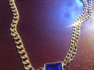 Kette mit Blau Stein Anhanger in Dresden zu verschenken - Dresden